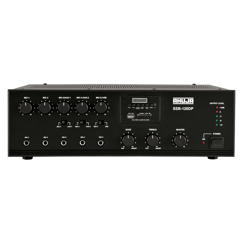 Ahuja SSB-120DP 120 WATTS WITH BUILT-IN DIGITAL PLAYER MEDIUM WATTAGE PA MIXER AMPLIFIER